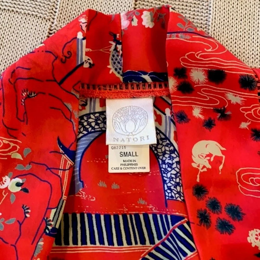Natori Red Kimono Robe - Picture 5 of 6